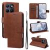 Wallet Case for Edge 70 Fusion+ 5G - Leather/PU, Brown, With Lanyard