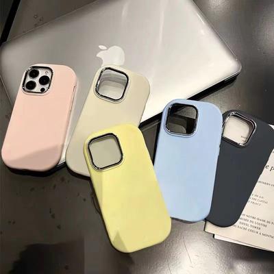 Einfarbiges Fat Dundo ist geeignet für iPhone15 Einfache 16promax Handyhülle 14/13pro Sturzsicher 12 Galvanisiert