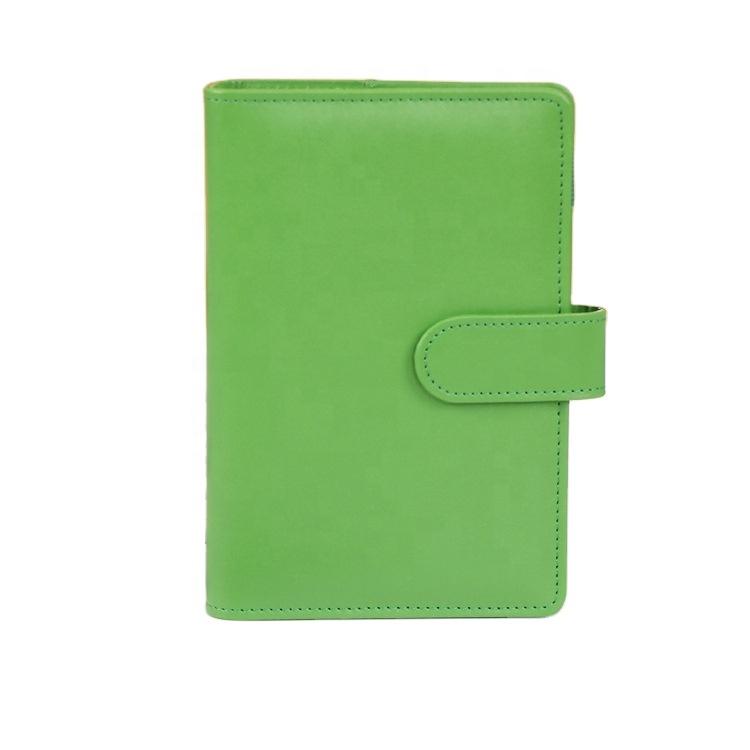 Custom Notebook Planner Organizer Binder Cover Refillable 6 Ring PU Leather A6 Budget Money Saving Binder