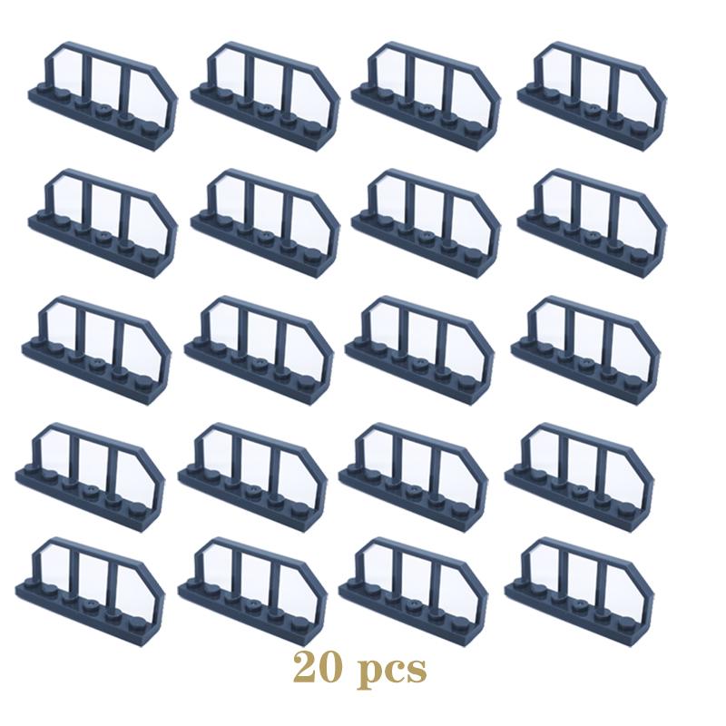 20pcs MOC Brick Parts 6583 Plate Special 1 x 6 with Train Wagon End Fence Compatible Building Block Particle DIY Assmble Kid Toy