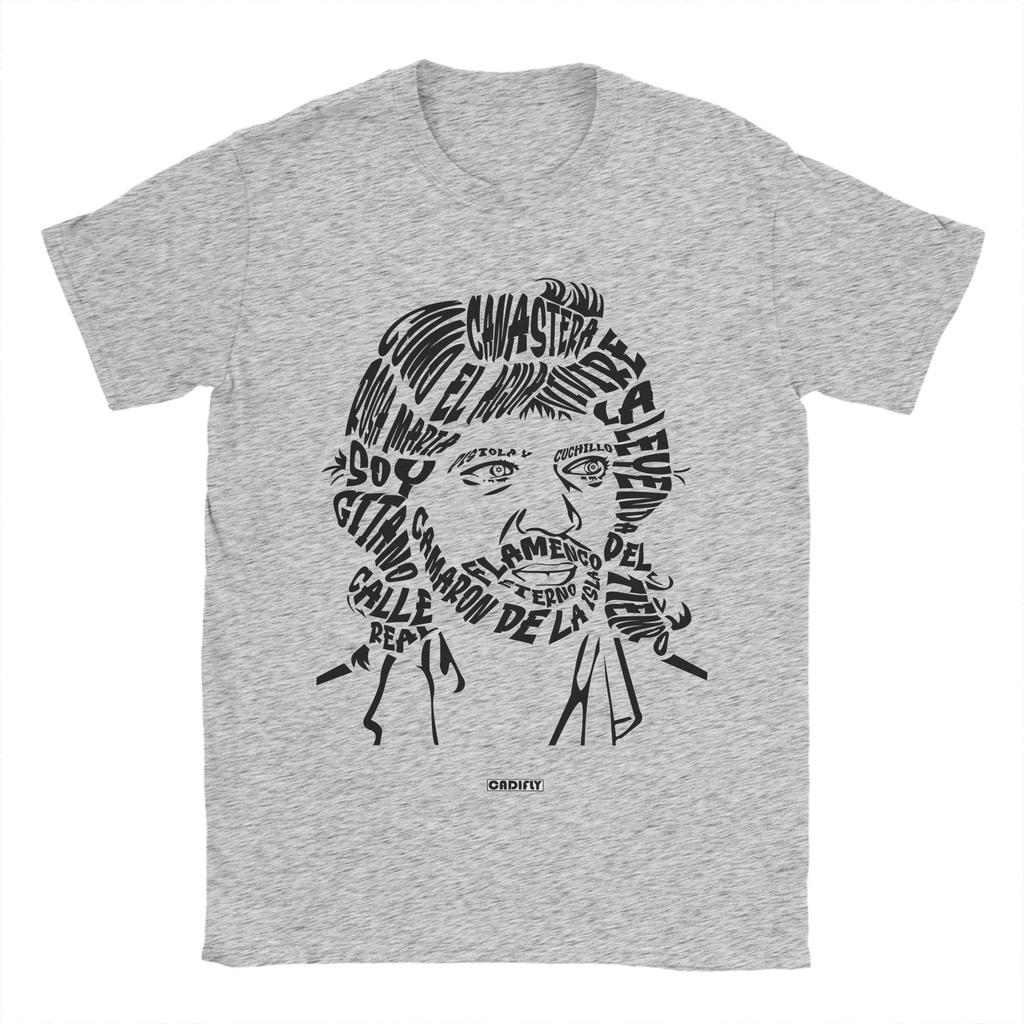 Camarons De La Isla Flamenco Men T Shirt  Vintage Tees Short Sleeve O Neck T-Shirt Pure Cotton Classic Clothes