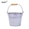 AnSairui 10L Galvanized Water Bucket with Wooden Handle