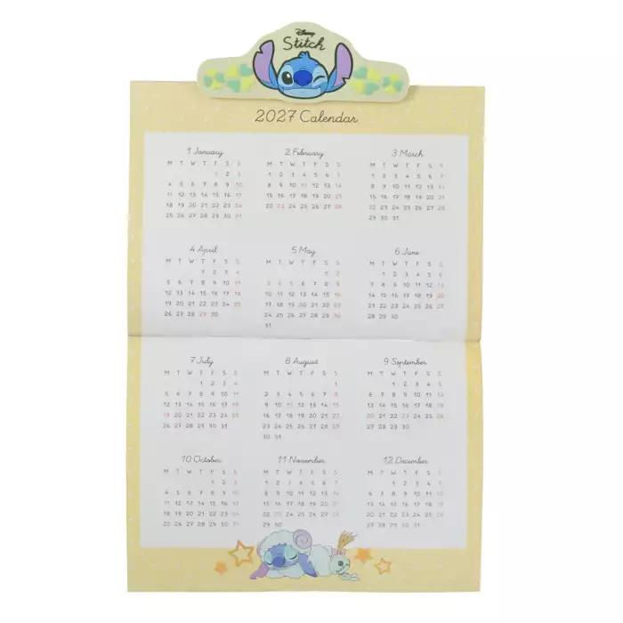 Disney Stitch Scrump Wall Calendar with Clip Costume 2026 Japan NEW Disney Store