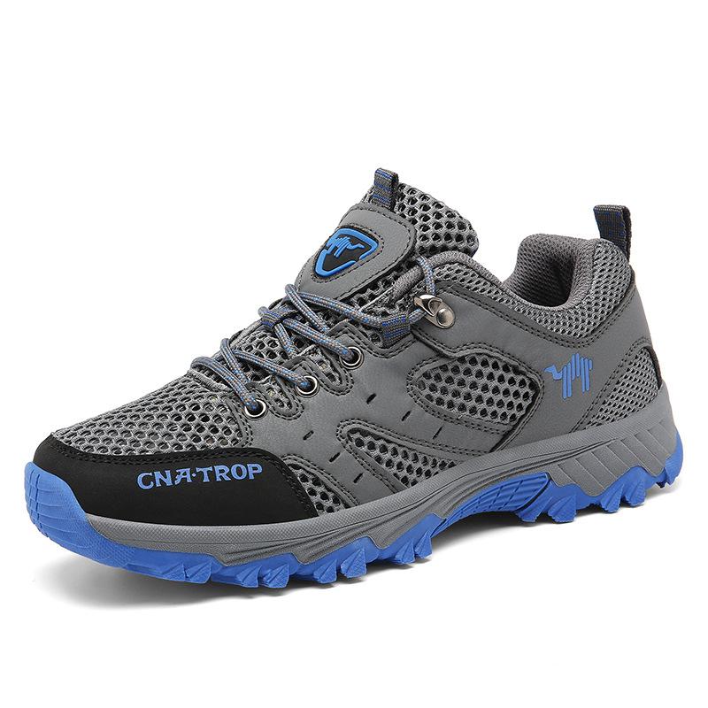Spring and summer new large size sports shoes mesh shoes men's breathable outdoor hiking shoes travel shoes
