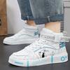 Autumn High-top Men's Sneakers Fashion Color Matching Height-increasing Platform Shoes New Non-slip Shock-absorbing Couple Shoes