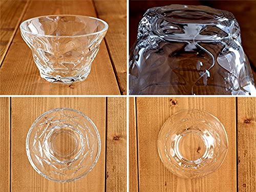 Tableware East Dessert Cups, 200cc, Glass, Set of 6, Diamond Shape, Small Bowls, Cups, Bowls, Glassware, Dessert Bowls