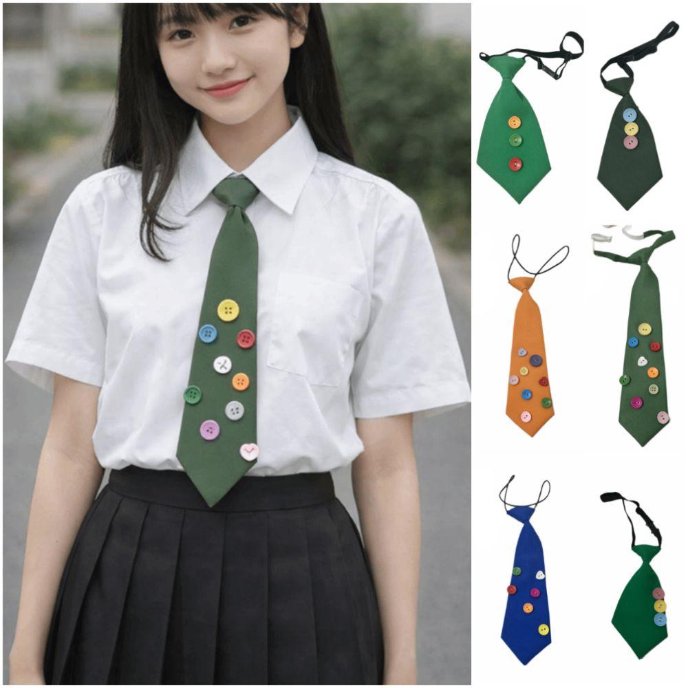 Multicolor JK Ties Dopamine Rubber Band Tie Creative Lazy Neckties  Unisex