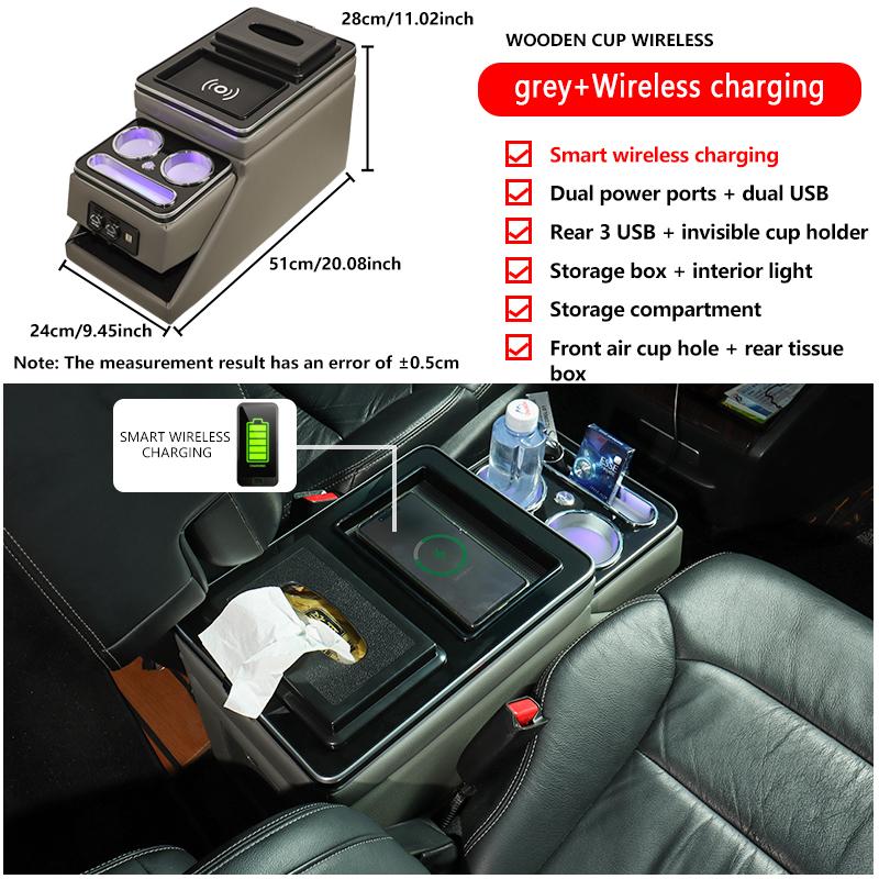 For VW Caravelle / Multivan T5 T6 T7 2000-2023 Row Front Railing Box Set General Business Armrest Central Store Business Car