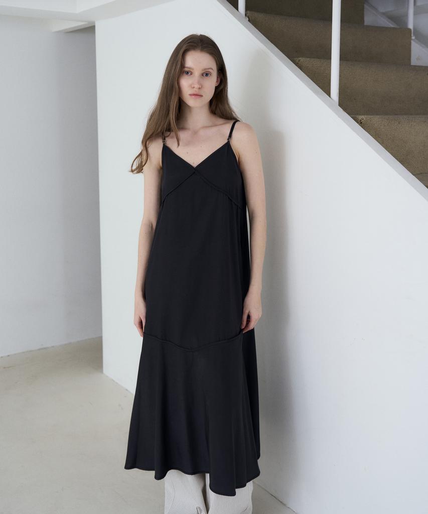FROMWHERE Glow Layered Dress Black