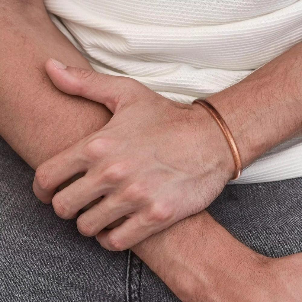 Waterproof Cuff Bangle Adjustable Wrist Band Classic Copper Open Bracelets Gifts