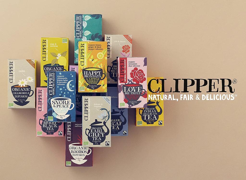 Clipper Zitrone Ingwer Koffeinfreier Bio-Kräutertee 20 Beutel mit globalem Wunsch Öffnungsdatums-Etikett &