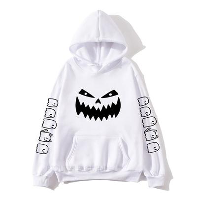 Halloween Hoodie Kawaii Ghost Pumpkin Print Unisex Hoody Fashion Casual Autumn Winter Teens Long Sleeve Male Pullover Sweatshirt