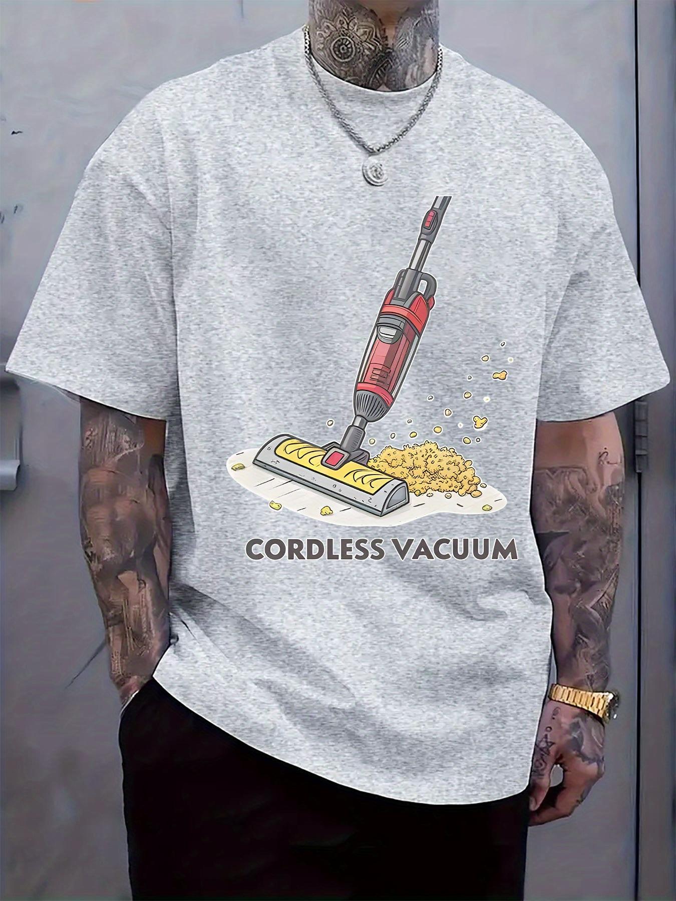 Casual Graphic Tshirt with Wireless Vacuum Cleaner Print ... XXXL