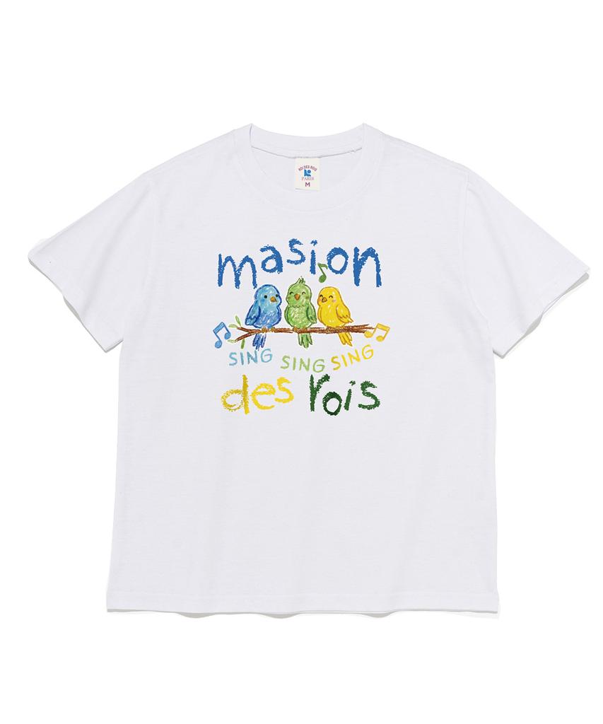 ROIDESROIS Maison Singing Bird Graphic Women'S Short Sleeve T-Shirt (White)