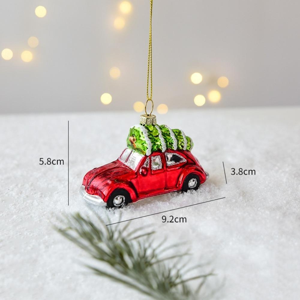 Western Decor Christmas Glass Pendant Snowman New Year Ornaments Party Supplies