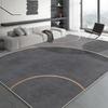 Fashion Minimalist Flannel Area Rug Plush Non-Slip Living Room Carpet Black and Grey Color Floor Mat for Cozy Bedroom Home Decor