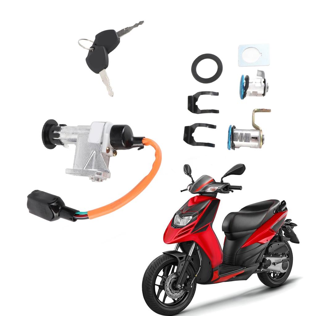 Ignition Switch Assembly Stainless Steel for Chinese GY6 Electric Scooter 50?150cc 4 Stroke