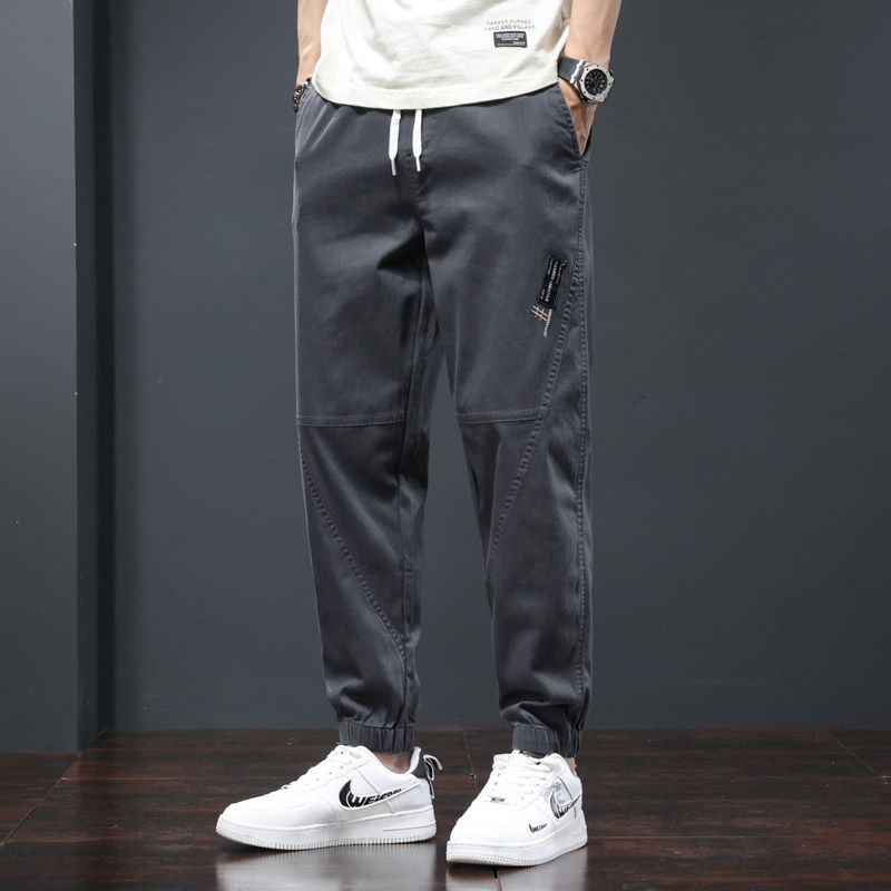 Clearance Export Surplus Summer Jogger Cargo Pants for Men, Trendy Brand Spring and Autumn Loose Cropped Jeans, Men's Casual Pants
