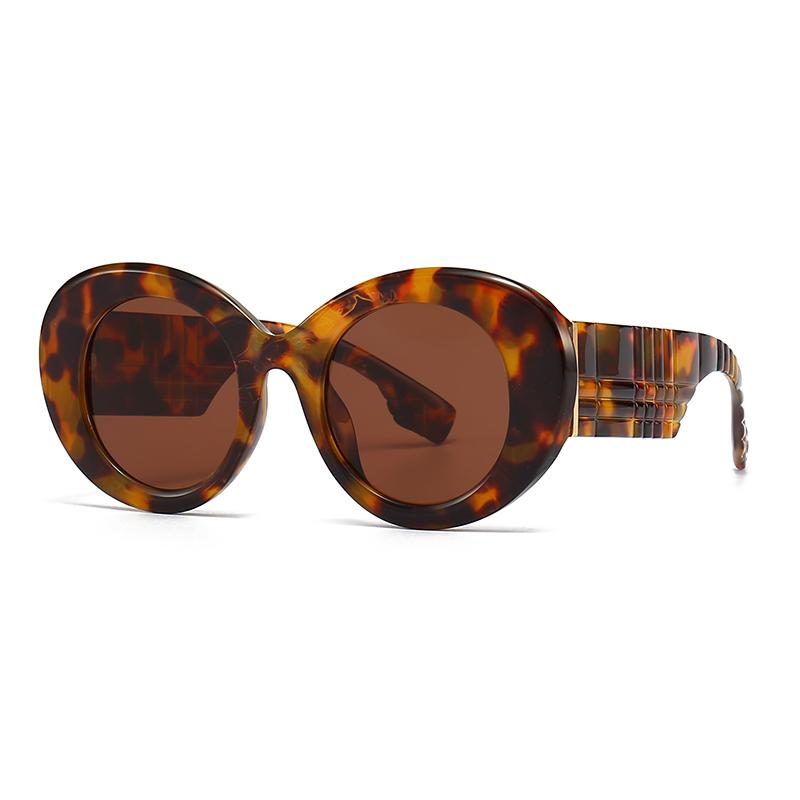 Large Frame Round European And American Street Style Ins Colorful Sunglasses Trendy Retro Catwalk Sunglasses