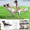 OIMG Outdoor Adjustable Folding Recliner with Leg Rest