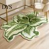 Decorative Lily Shape Rug Floor Mat, Absorbent Velvet for Bathroom And Entrance, Non-slip Washable Bedroom Area Flower Dressing Table, Soft