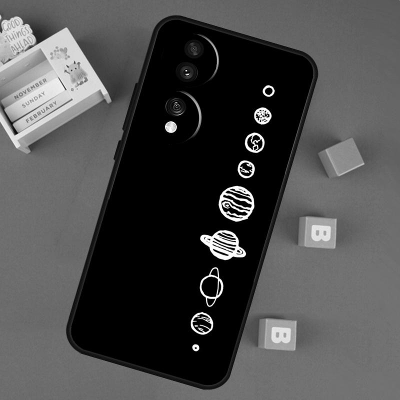 Outer Space Planet Stars Moon Case For Honor 200 400 Lite 50 70 90 X9a X9b X9c X9d X8b X8c Win RT Magic 7 5 6 8 Pro Cover