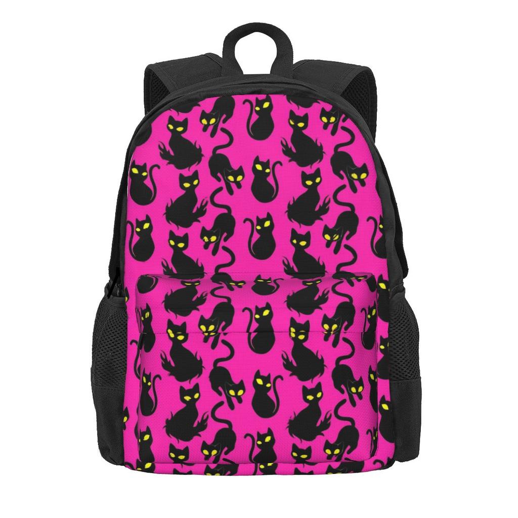 Magic Cats Mugs Backpack Cartoon Animal Style Backpacks Unisex Cycling Durable School Bags Design Rucksack