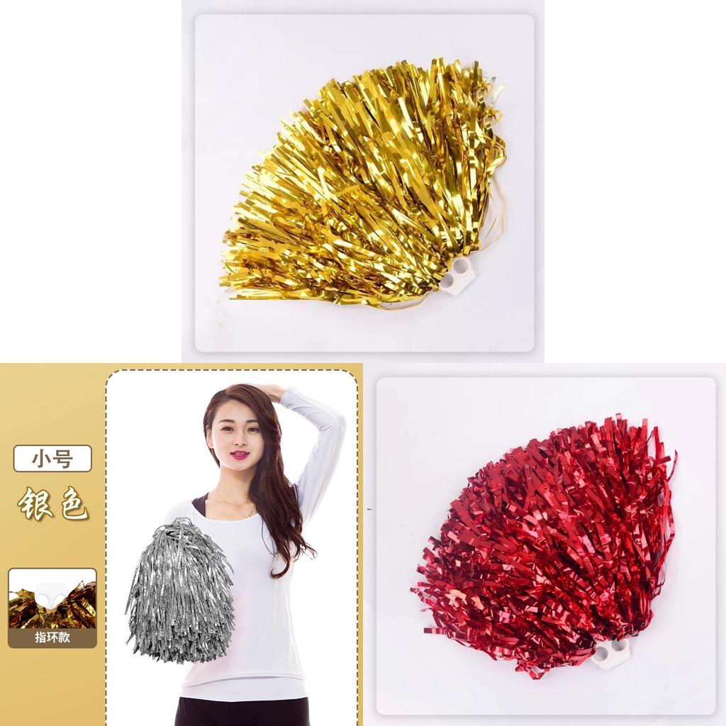 Cheerleading Pom Poms Pvc Handmade Bright Colors For School Sports Events And Dance Performances