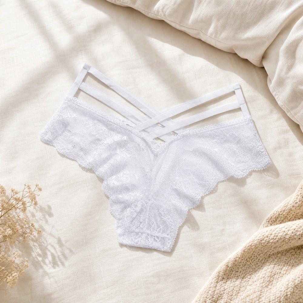 Underwear Women Lace Floral Thong Low-Rise T-back Panties Lace Solid Briefs Daily Wear