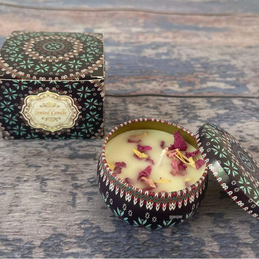 Soy Wax Dried Flower Scented Candle – Wedding & Birthday Aromatherapy Gift