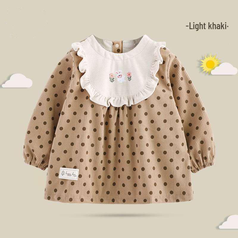 Children s Corduroy Smock: Stylish, Anti-Stain Bib for Boys and Girls, Reversible Apron for Autumn/Winter. 140 cm