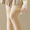 Winter Thicken Velvet Over Knee Socks For Women Warm Thigh High Long Socks Skin Black Plush Thermal Stocking Compression Legging
