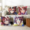TTokai Teio UUmaMusume Pretty Derby Pillow Case Living Room Sofa Cushion Cover Suitable For Home Bedroom Room Decoration