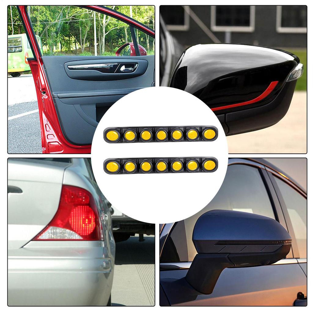 Reflective Decals For Cars 2 Pieces Foldable Exterior Accessories Safety Warning Reflective Stickers For Car SUV Truck