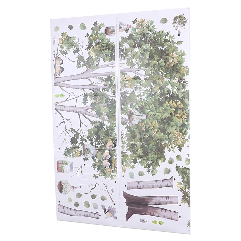 Removable Birch Tree Fresh Plant Wall Sticker PVC Background Plants Playroom Decals Decor  Bedroom