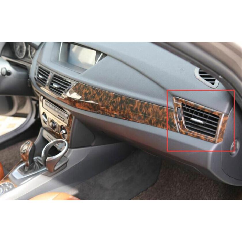 For BMW X1 E84 2010-2015 Agate Wood Grain Car Front Side Vent Overlay Cover Trim