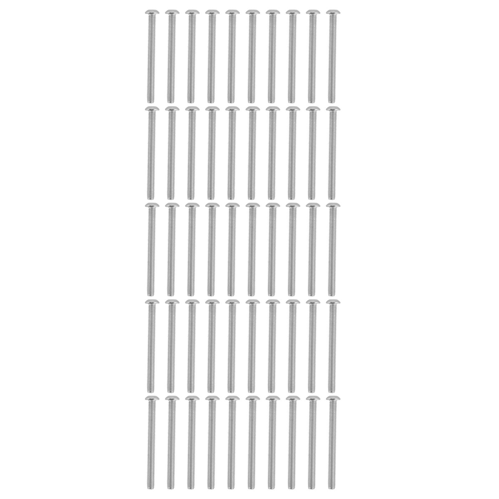

50Pcs Button Head Socket Caps Screws Galvanized Steel M4 for Classified Instruments