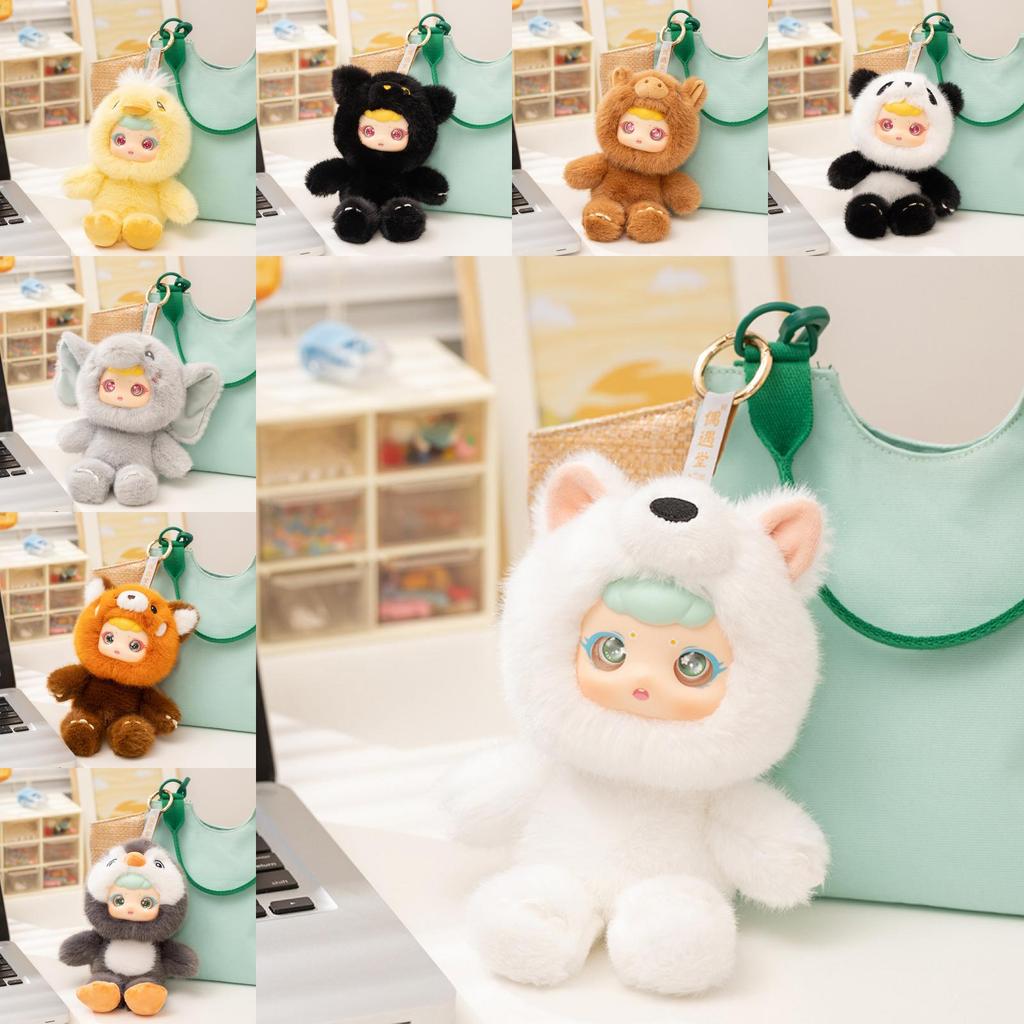 Cute Monkey Plush Bag Charm With Movable Eyes For Kids And Teens
