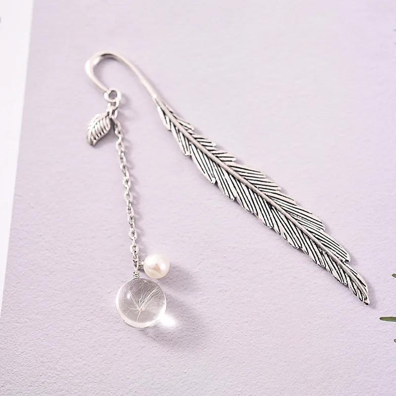 Metal Feather Bookmark School Supplies Book Accessories Page Bookmarks Cute Book Mark Korean Stationery Back To School