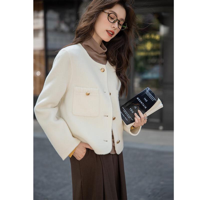 Mokana Women's Short Long-Sleeve Wool Coat