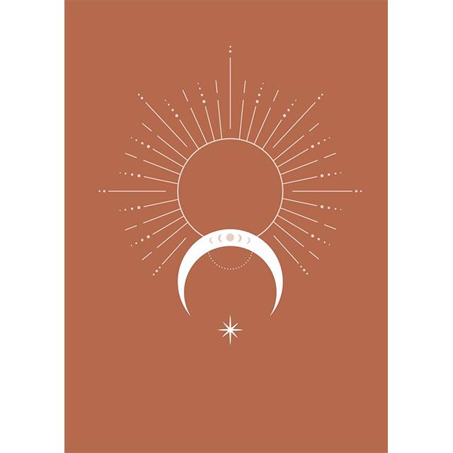 Abstract Boho Celestial Collection Prints Poster Canvas Painting Modern Wall Art Picture For Living Room Bedroom Home Decoration