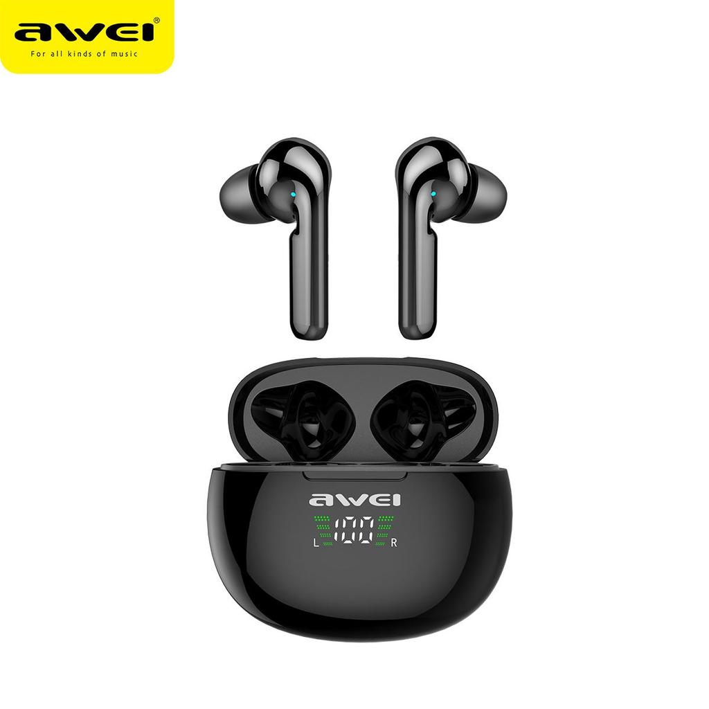 Awei T15P TWS Earbuds Bluetooth Wireless Earphones Led Digital Display Touch Control Waterproof