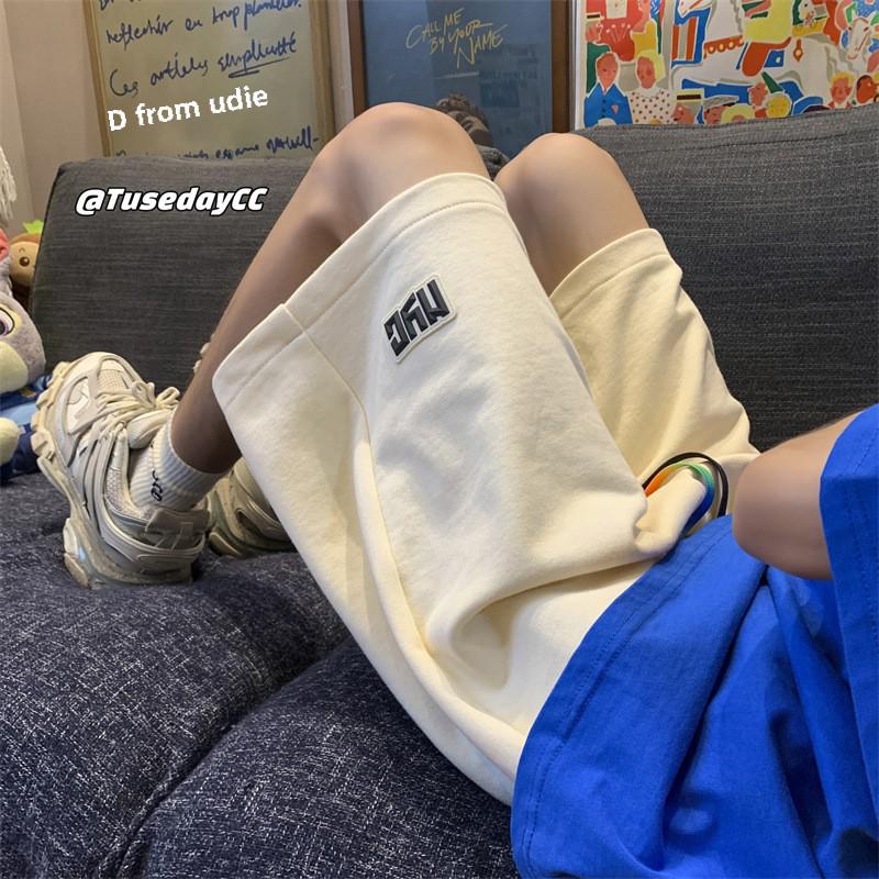 

Розовые летние спортивные шорты для девочек - средняя длина, короткие рукава, свободный крой, повседневный стиль Medium абрикосовый