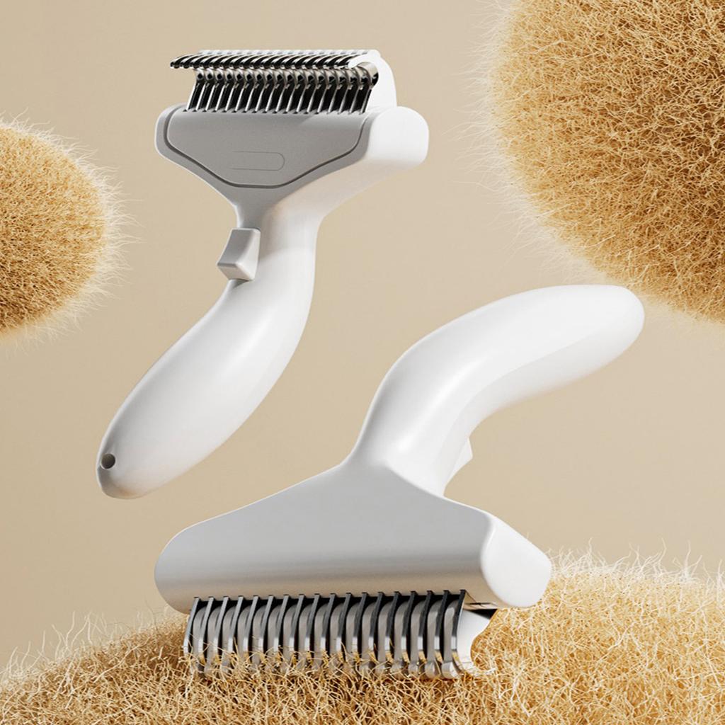 Pet Hair Removal Comb With Stainless Steel Detangler Teeth And Ergonomic Handle For Dog Cats Hair Coat Knots Deshedding