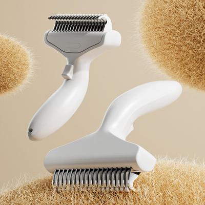 Haarentfernungskamm für Haustiere mit Edelstahl-Entknotungszähnen und ergonomischem Griff für Hunde Katzen Haarkleid Knoten Ausbürsten