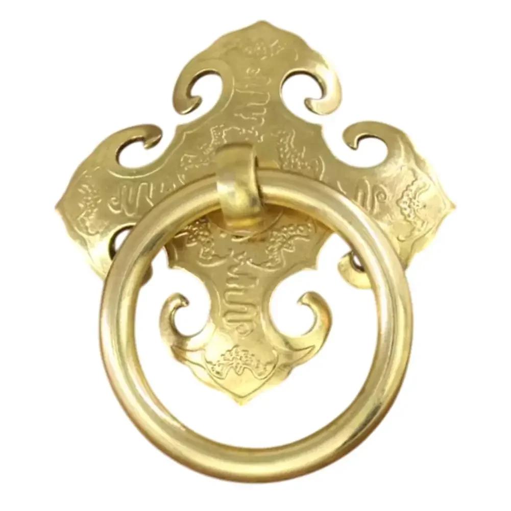 Brass Gate Handle with Vintage Aesthetic Simple Screw Installation for Front Doors and Interior Spaces in Your Home