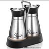 Stainless Steel Glass Seasoning Shaker Set
