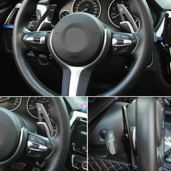 Black Steering Wheel Gear Shift Paddle Extended For BMW 3 F30 5 Series F10