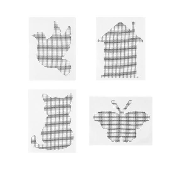 10Pcs Cartoon Animal Window Screen Patch Self-Adhesive Screen Tears Holes Cover Screen Door Fiberglass Mesh Repair Tape Kit