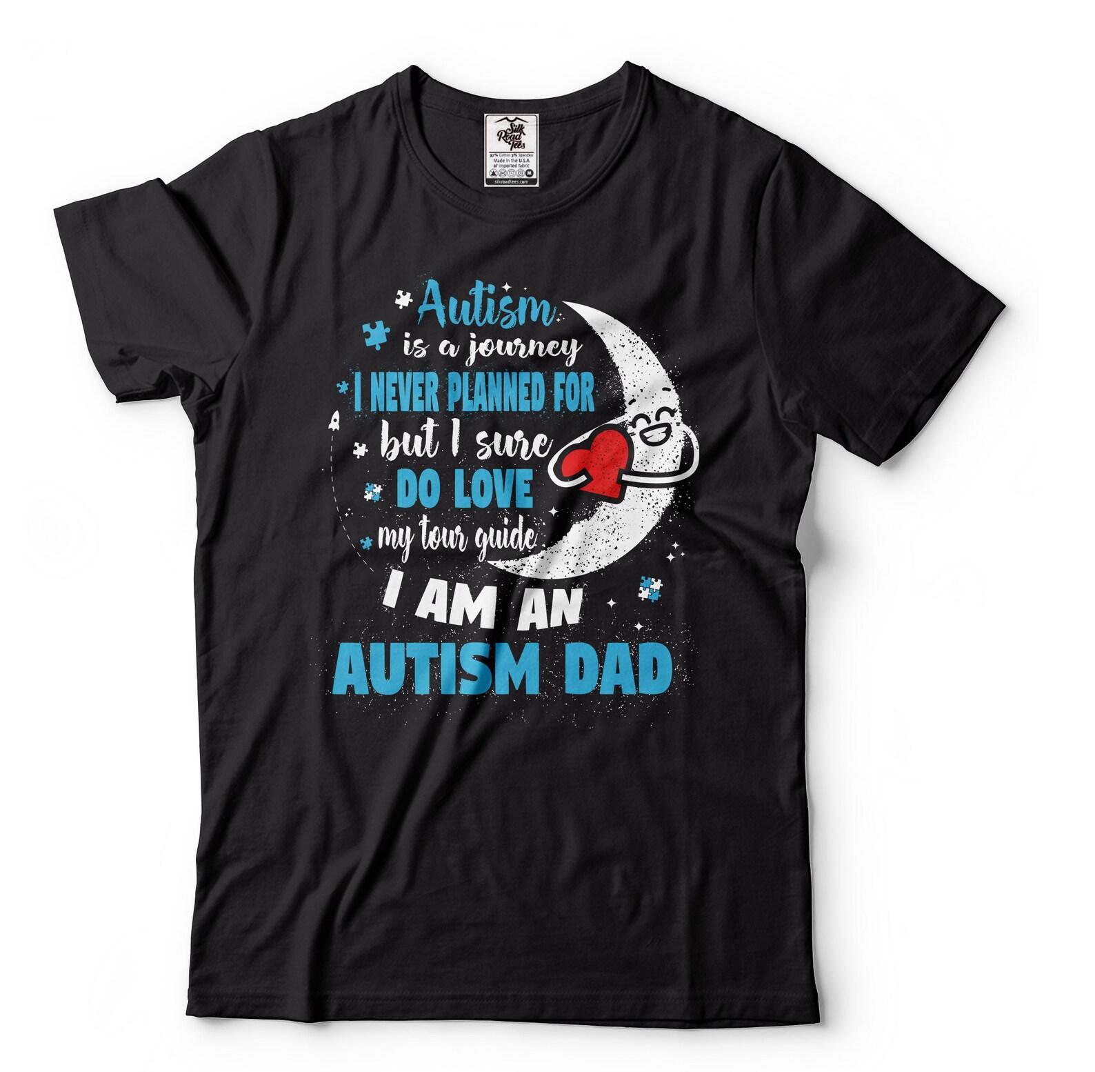 Autism Dad T-Shirt: Awareness Day Tee, Father Autism Gift L